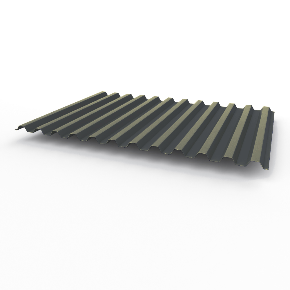 Профнастил С21 0,35х1051мм (RAL 7024) оцинкованный, с полимерным покрытием (полиэстер)