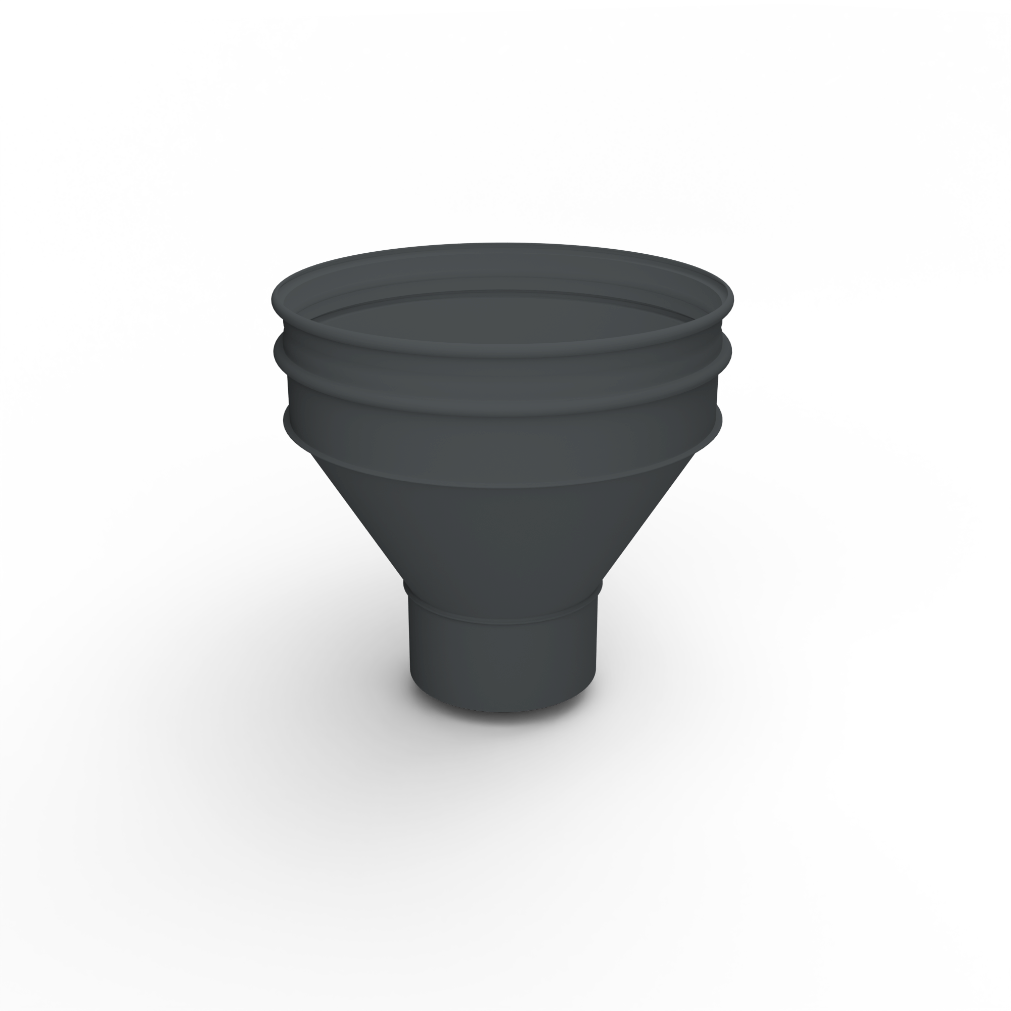 Воронка водосточная ф130х350мм (RAL 7021) водосборная, c порошковым покрытием