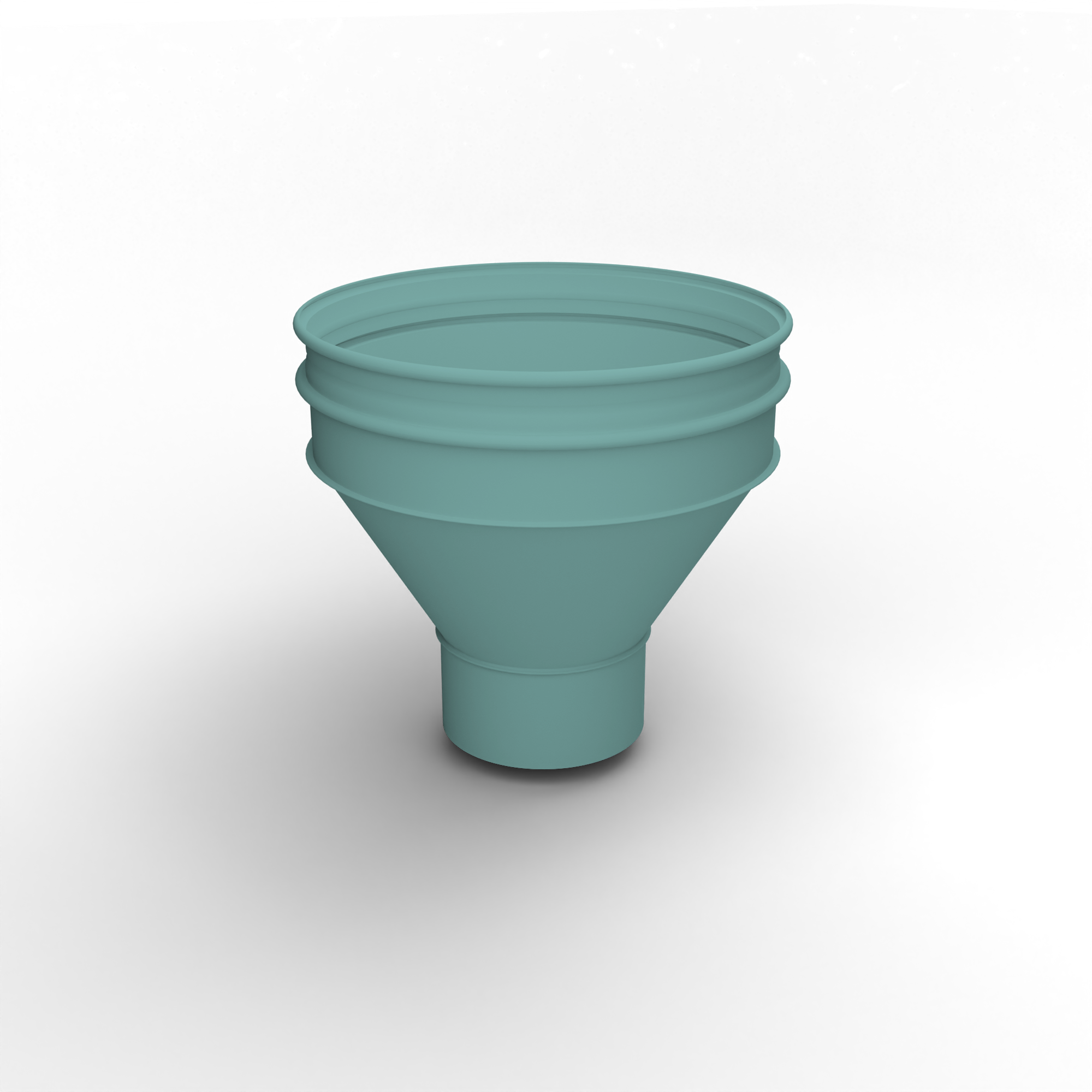 Воронка водосточная ф130х350мм (RAL 6027) водосборная, c порошковым покрытием