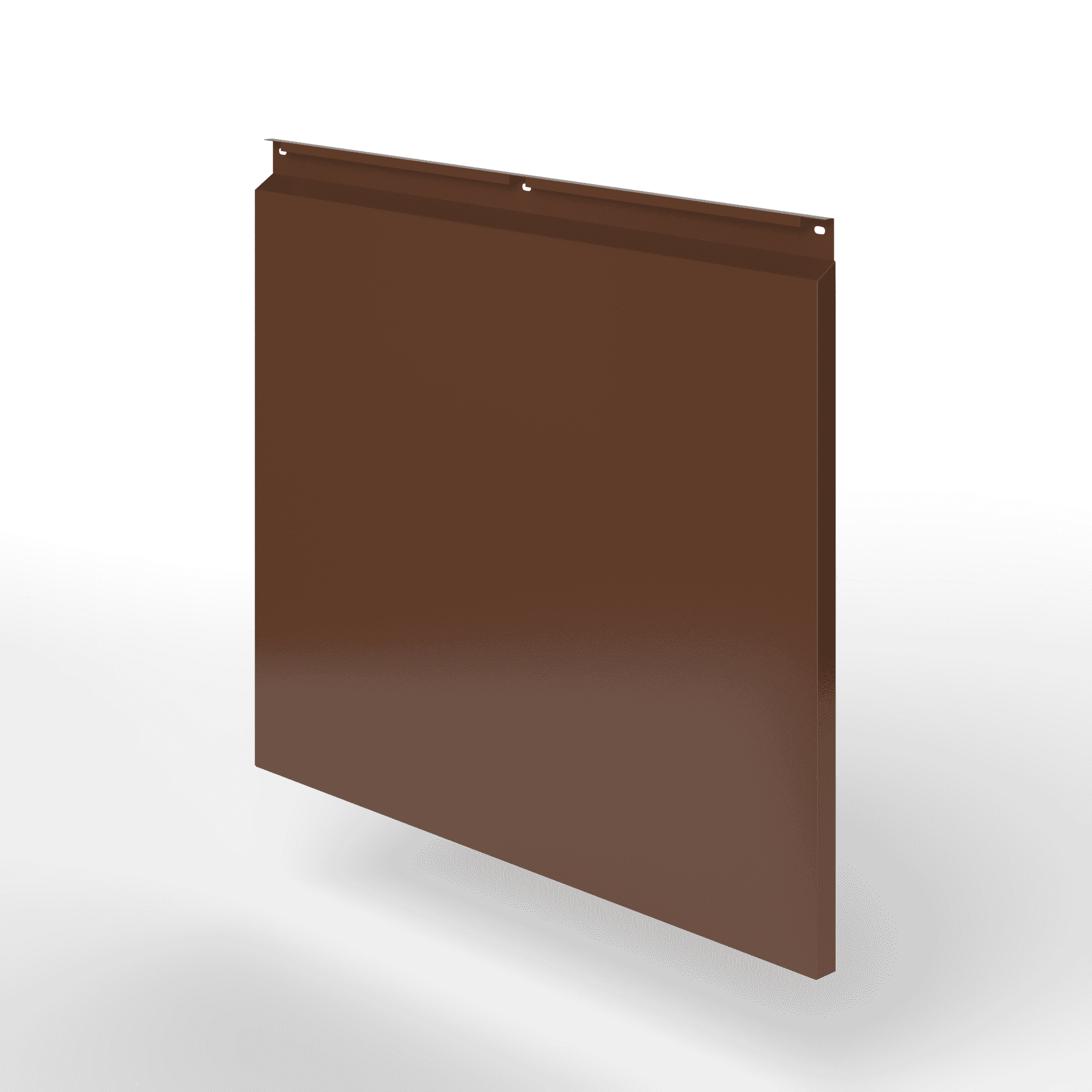 Фасадная металлокассета закрытого типа оцинкованная с порошковым покрытием 0,7x600х600мм RAL 8011 Орехово-коричневый