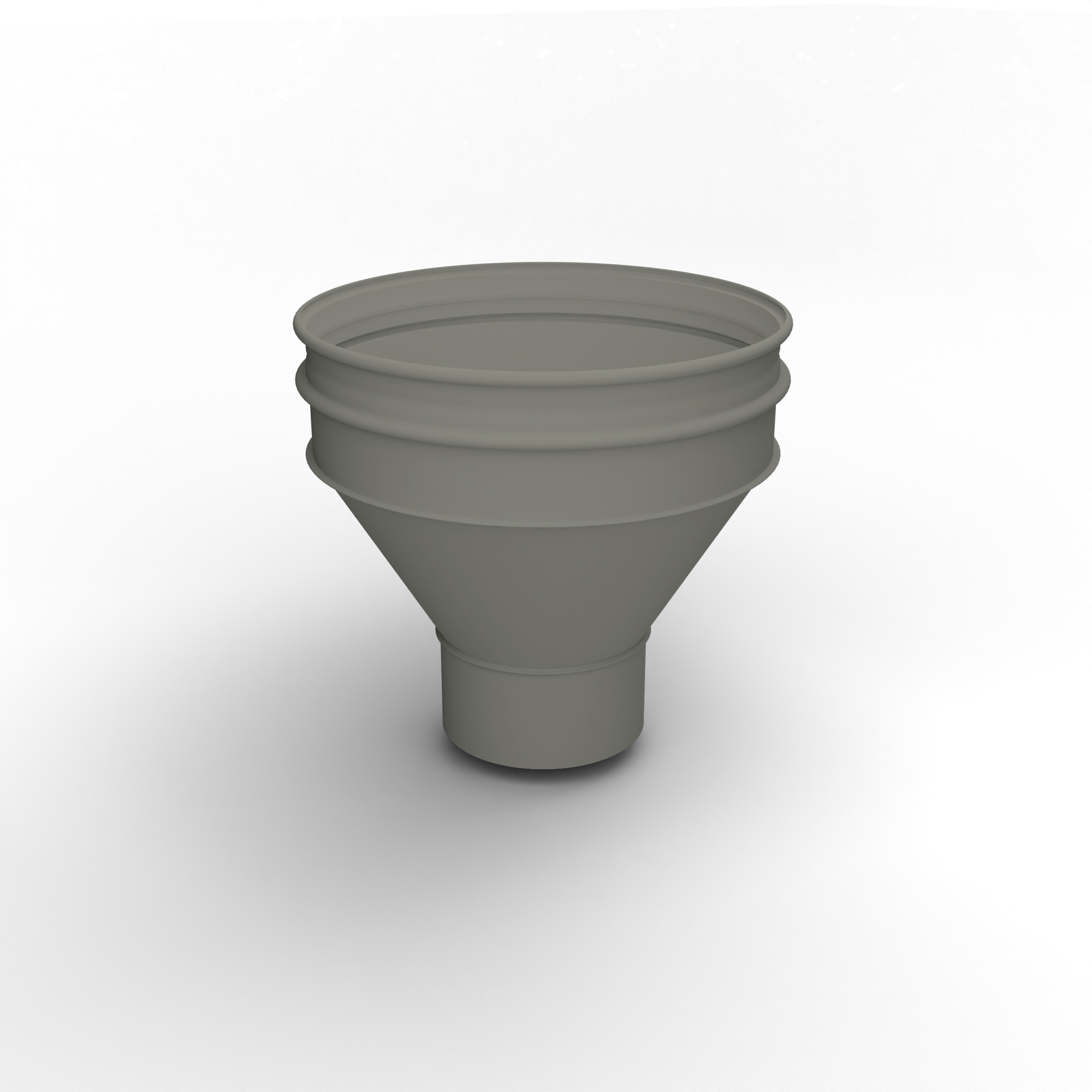 Воронка водосточная ф130х350мм (RAL 7030) водосборная, c порошковым покрытием