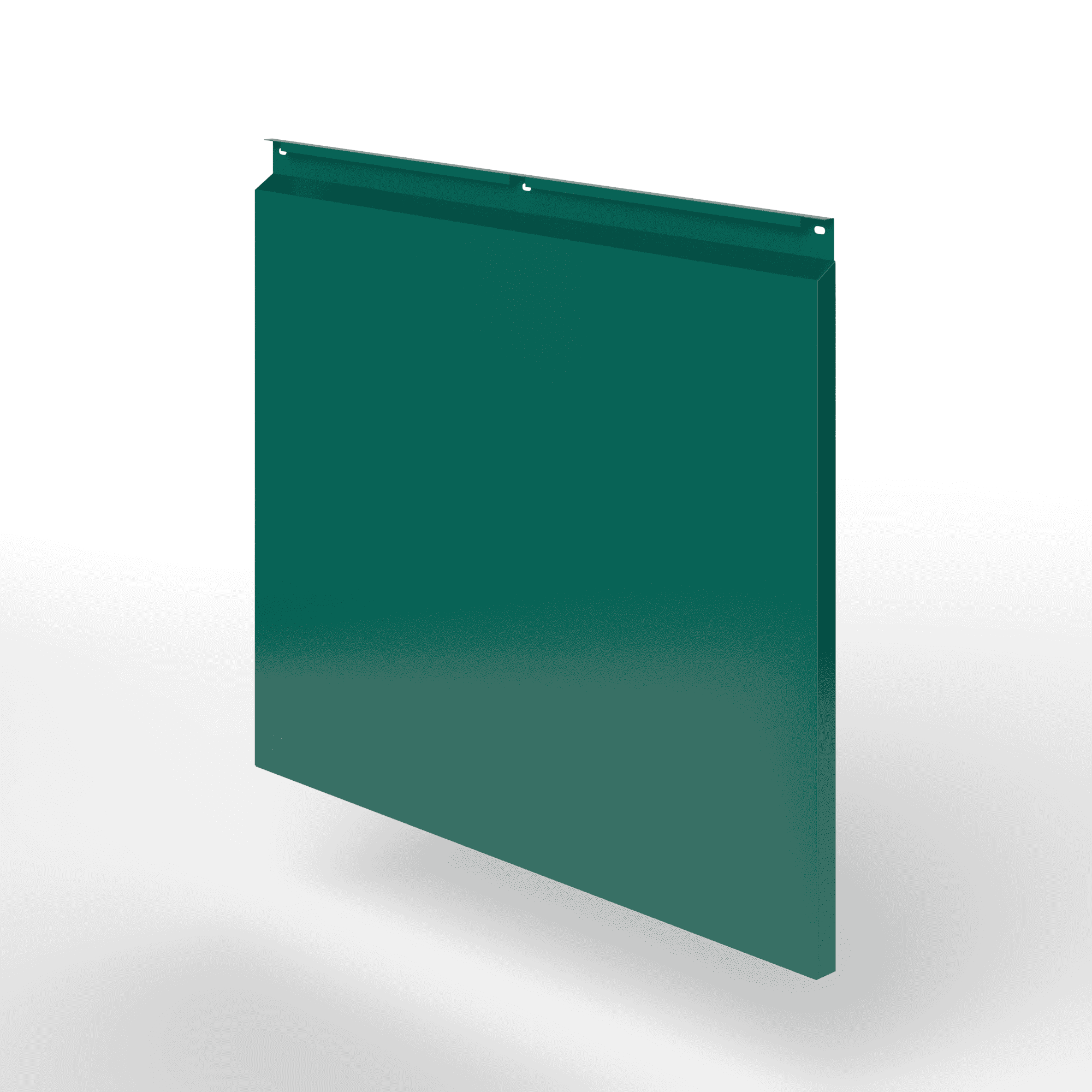 Фасадная металлокассета закрытого типа оцинкованная с порошковым покрытием 0,7x480х475мм RAL 6026 Опаловый зелёный