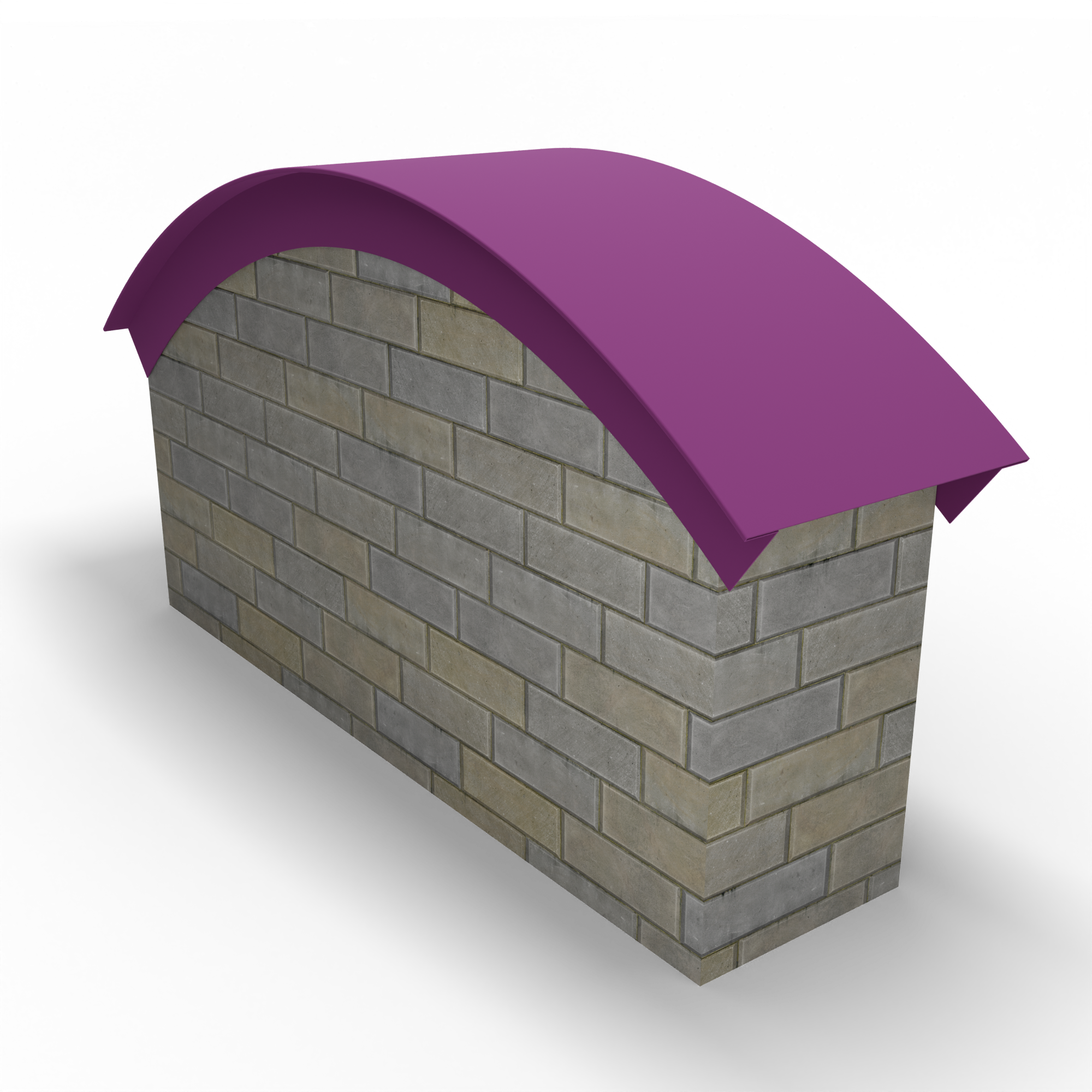 Парапет радиусный 0,5 мм (RAL 4008) полиэстер