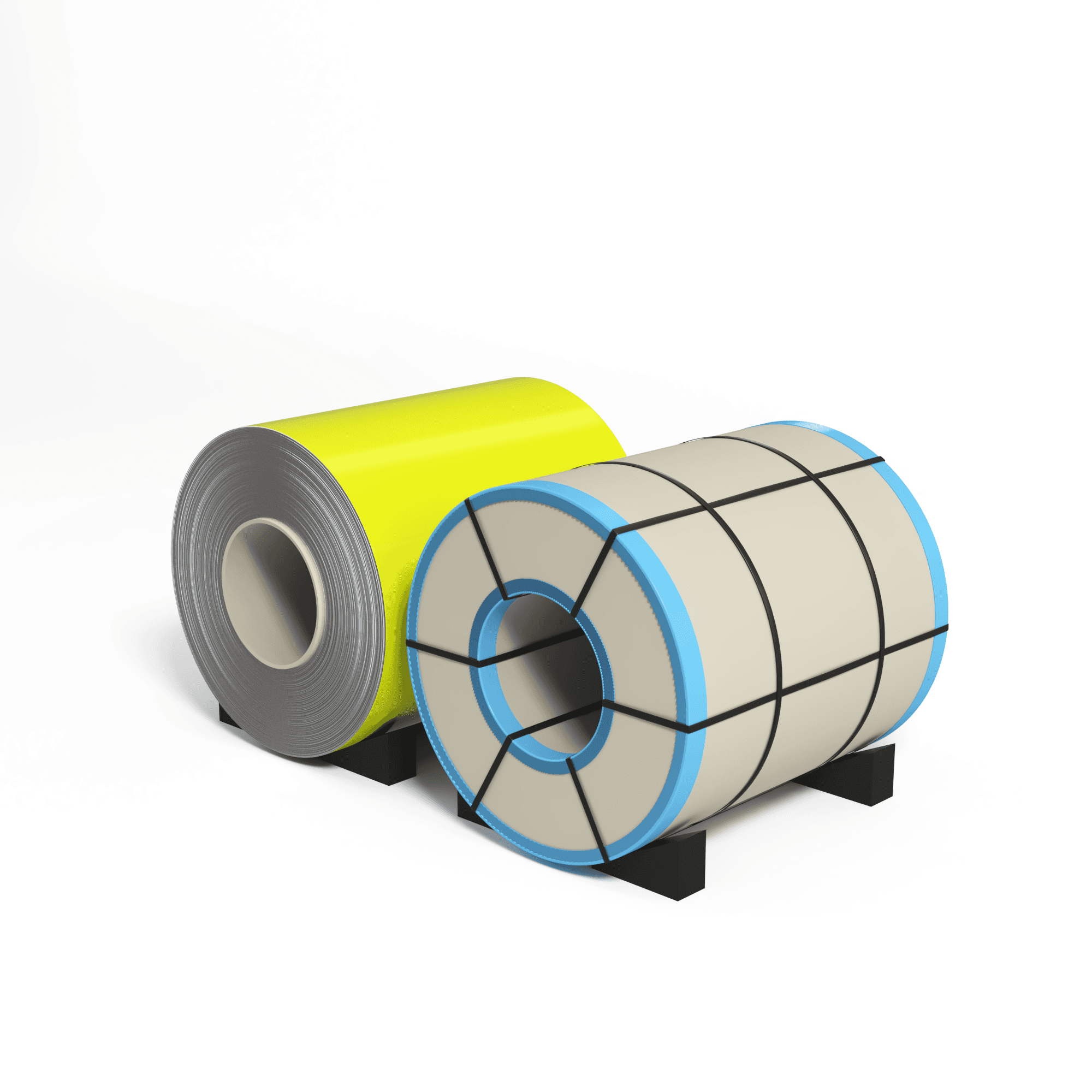 Рулон оцинкованный 1,0х1250мм (RAL 1026) с полимерным покрытием (полиэстер)