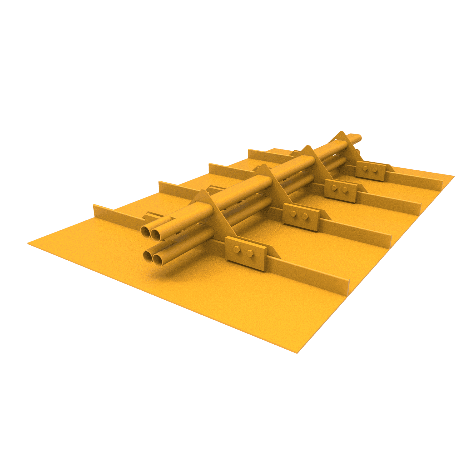 Снегозадержатель трубчатый плоскоовальный 1000мм фальц 40x20-1,0-1,0-2 оцинкованная сталь с порошковым покрытием RAL 1018
