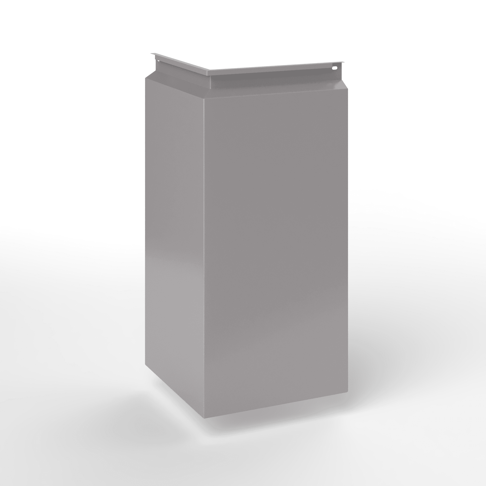 Фасадная металлокассета угловая закрытого типа оцинкованная с порошковым покрытием 1,2мм RAL 7036