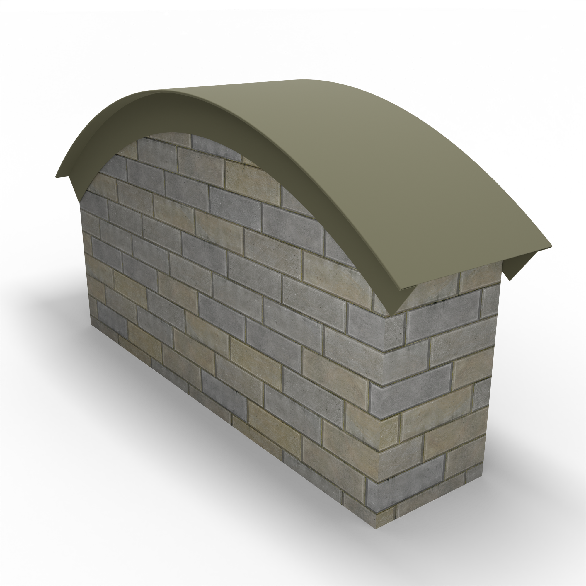 Парапет радиусный 1,2 мм (RAL 7002) полиэстер