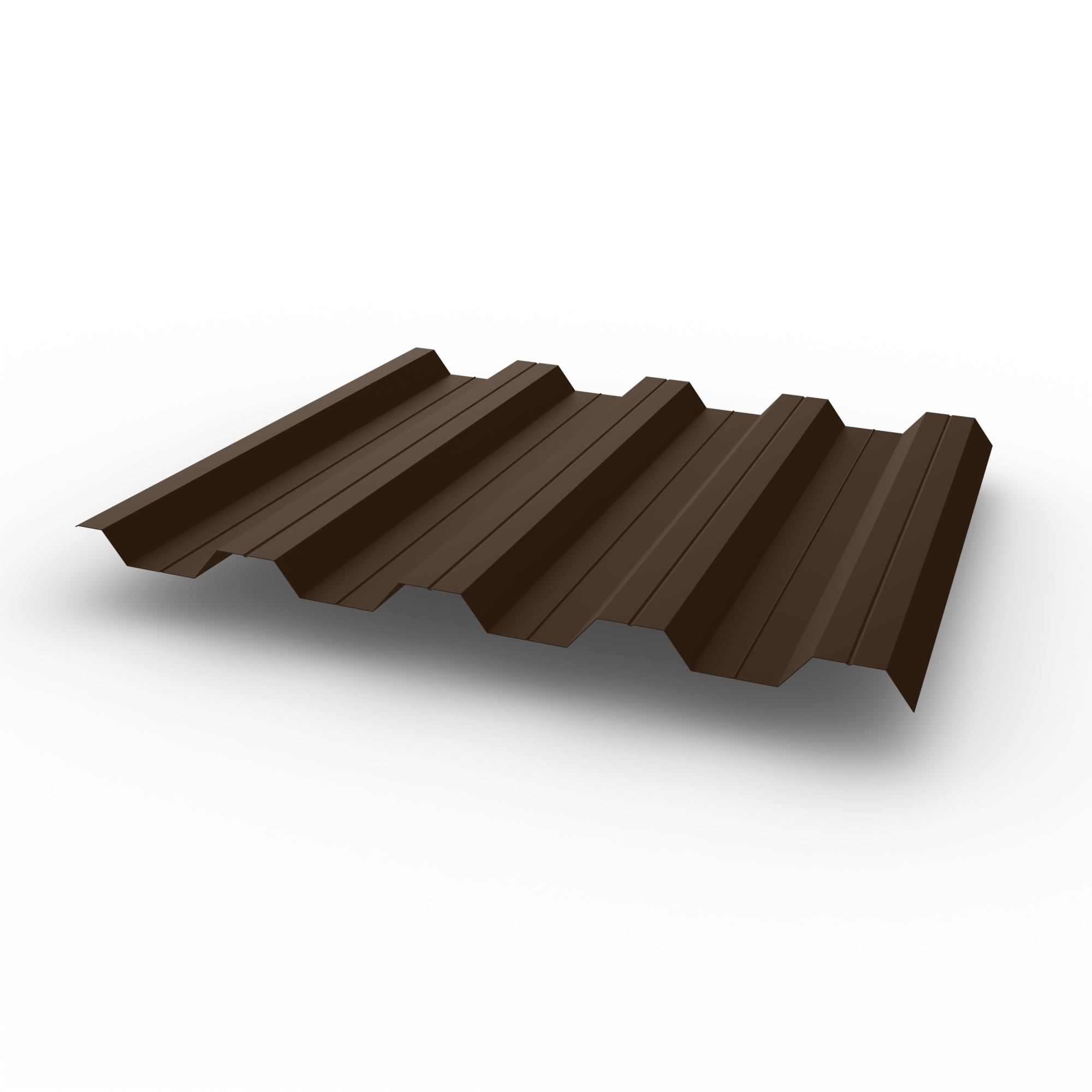 Профнастил НС44 (RAL 8014) 0,8х1047мм оцинкованный, с полимерным покрытием (Полиэстер)