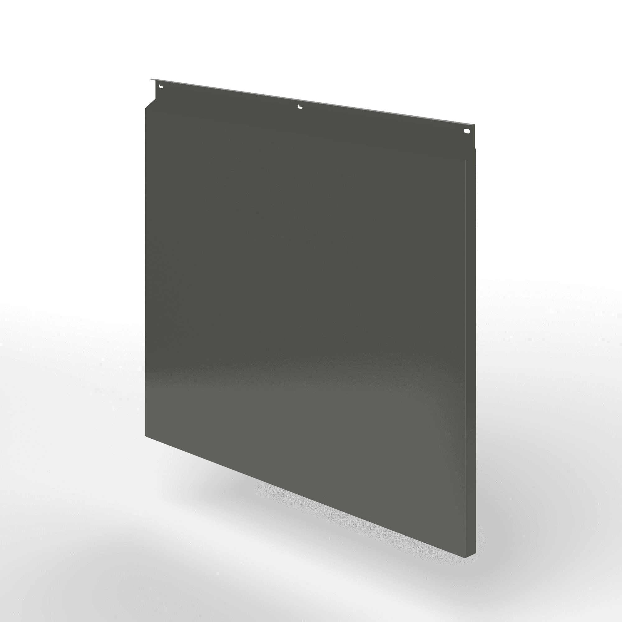 Фасадная металлокассета закрытого типа оцинкованная с порошковым покрытием 0,7x380х370 мм RAL 7022 Серая умбра