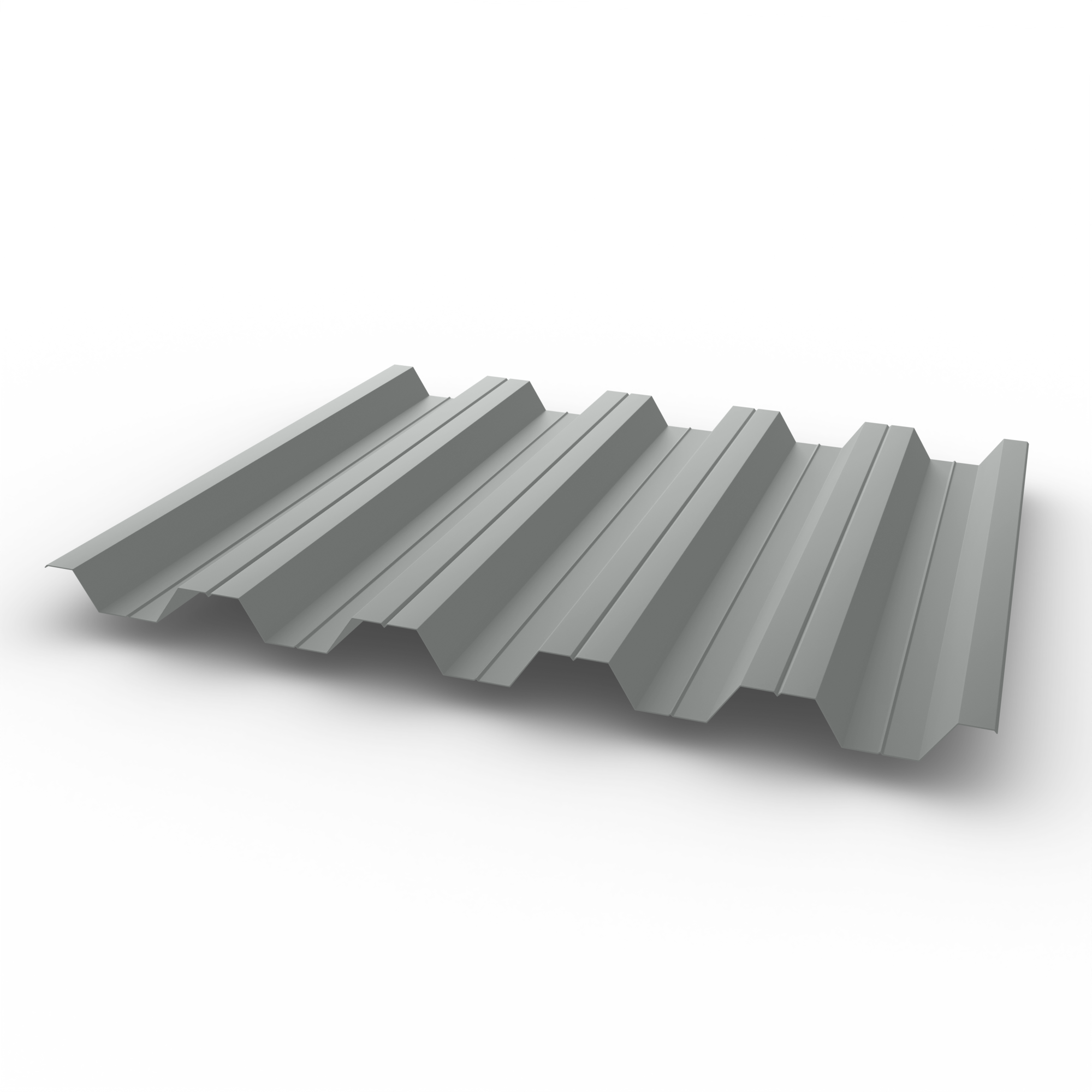 Профнастил НС35 - 0,7 - RAL 9006 оцинкованный, с полимерным покрытием (Полиэстер)