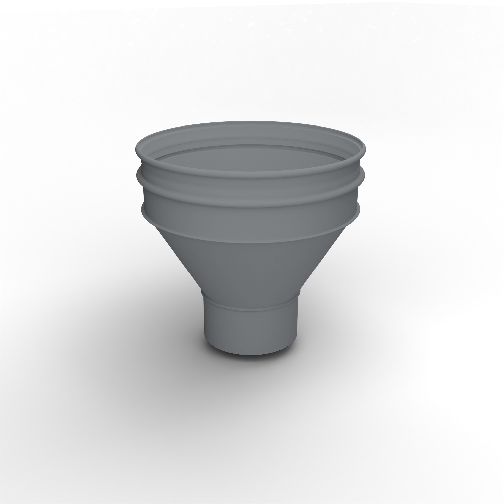 Воронка водосточная ф125х350мм (RAL 7045) водосборная, c порошковым покрытием