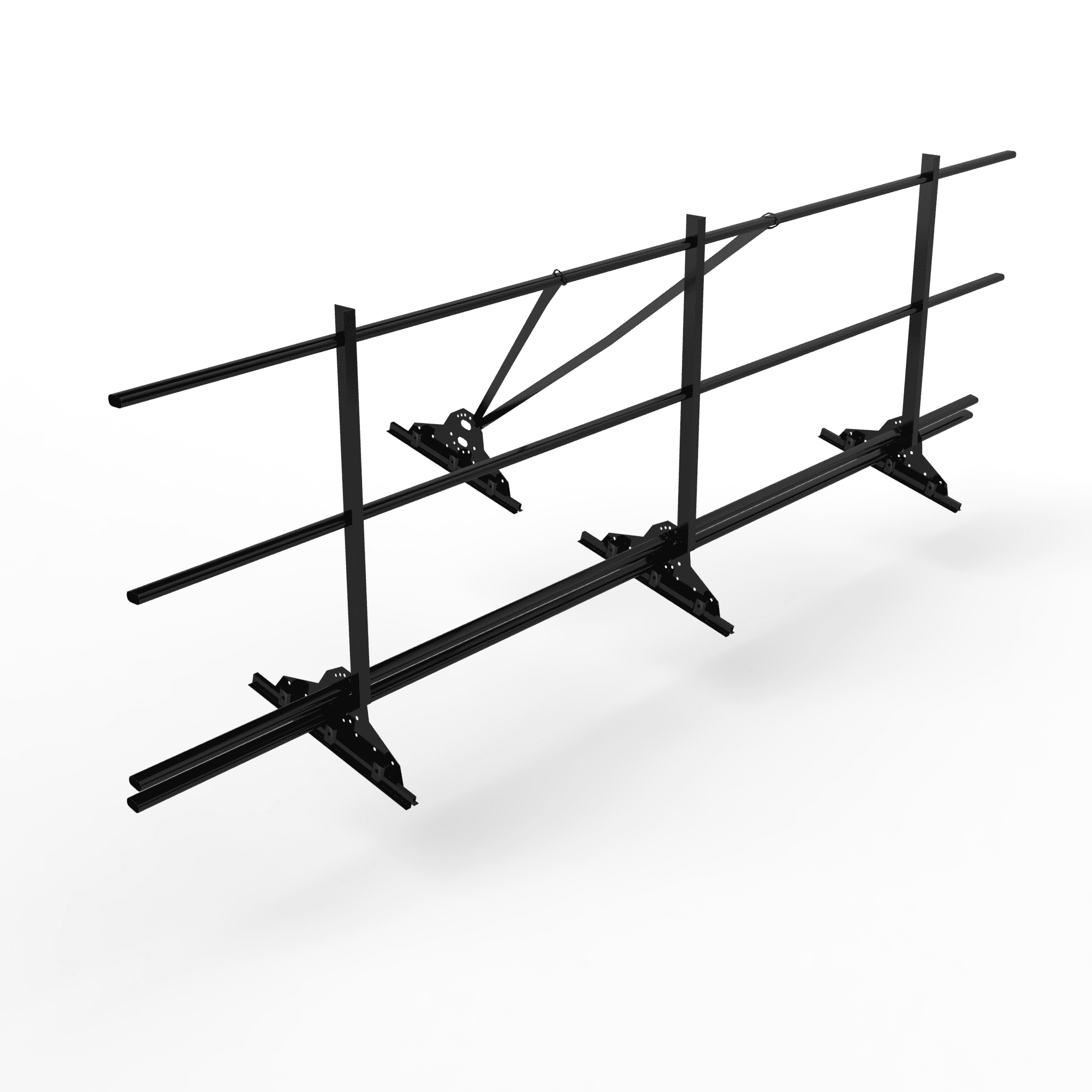 Ограждение кровельное функция снегозадержатель фальц 3000мм 600-25-1-1,5-3 оцинкованная сталь с порошковым покрытием RAL 9005