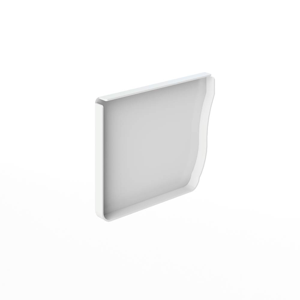 Заглушка желоба водосточного прямоугольного полиэстер Grand Line Vortex 127мм правая RAL 9003