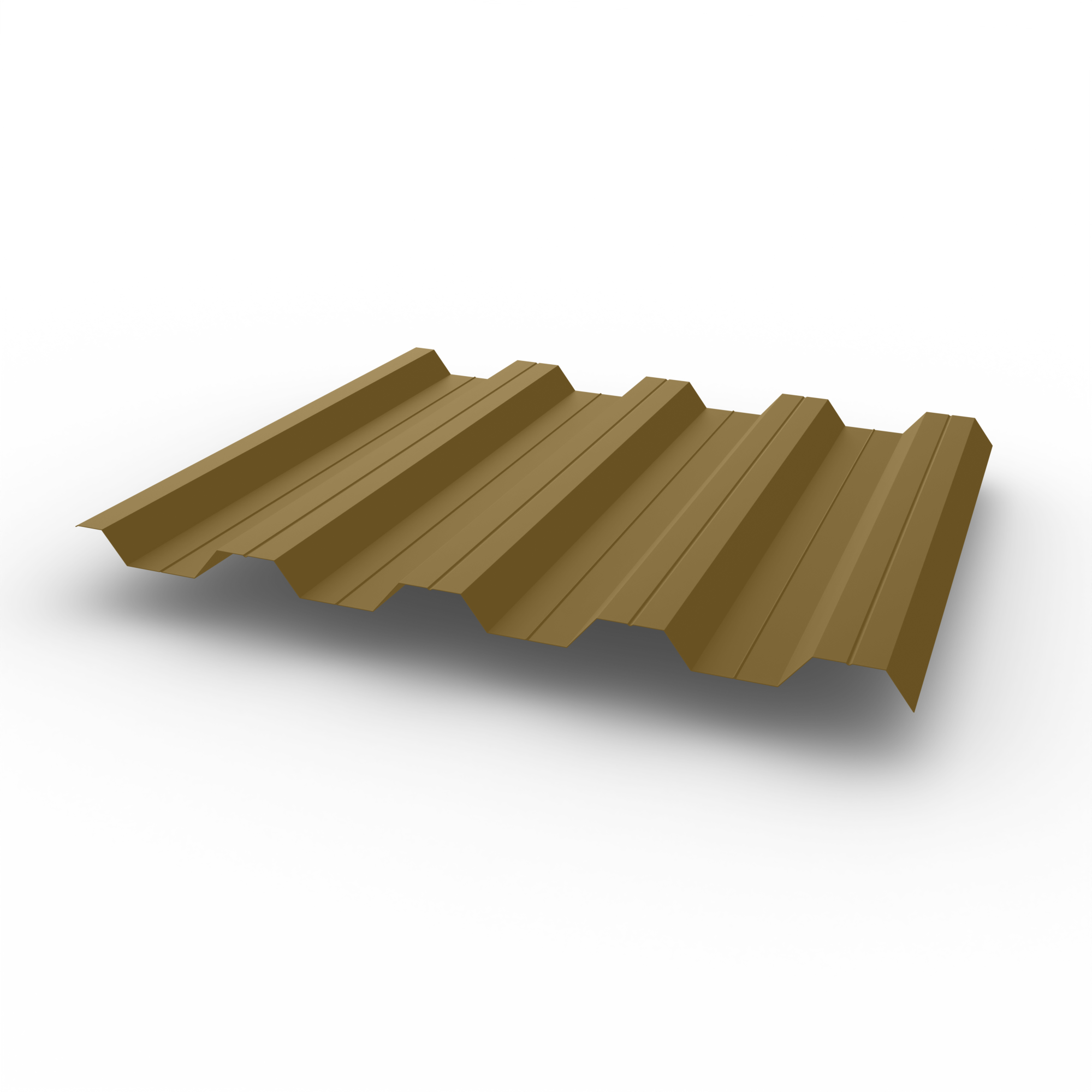 Профнастил НС44 (RAL 8000) 0,65х1047мм оцинкованный, с полимерным покрытием (Полиэстер)