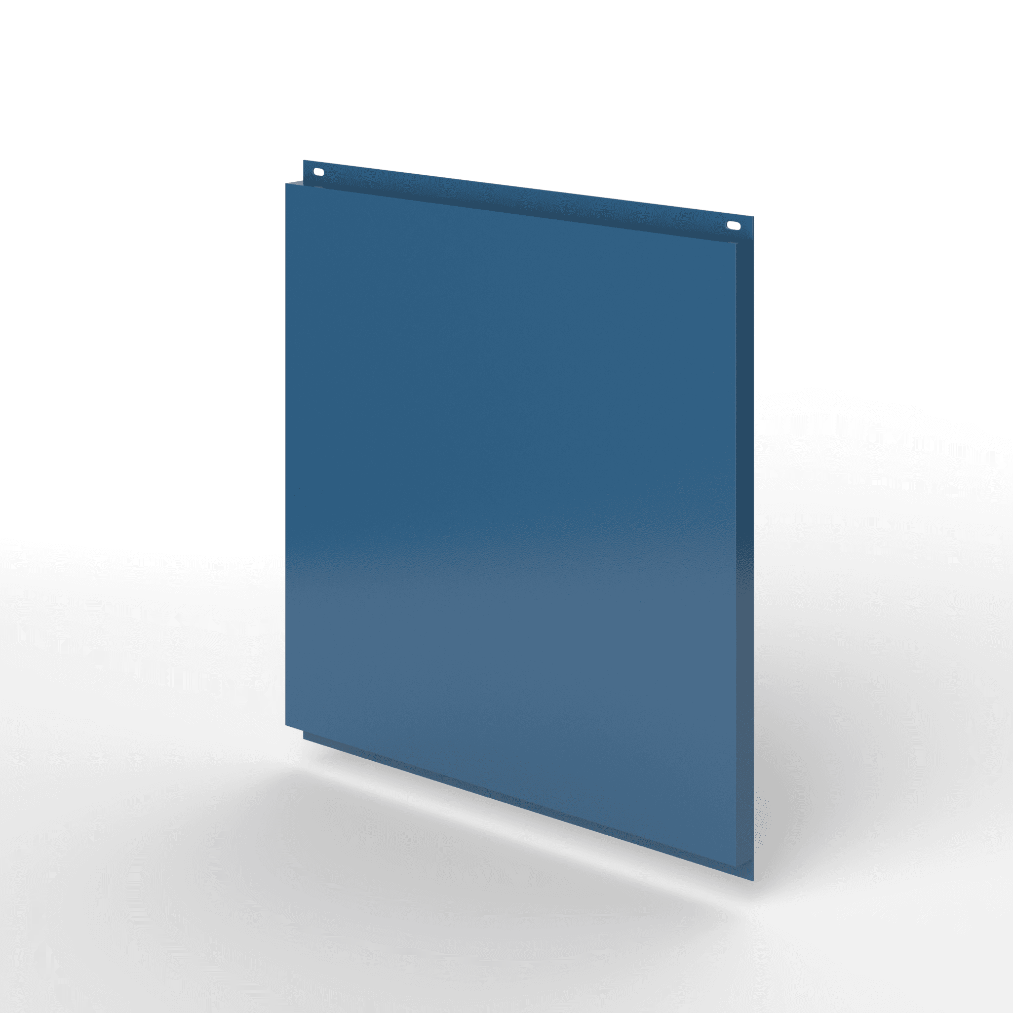 Фасадная металлокассета 795x530 (RAL 5009) открытого типа, с порошковым покрытием 0,7 мм