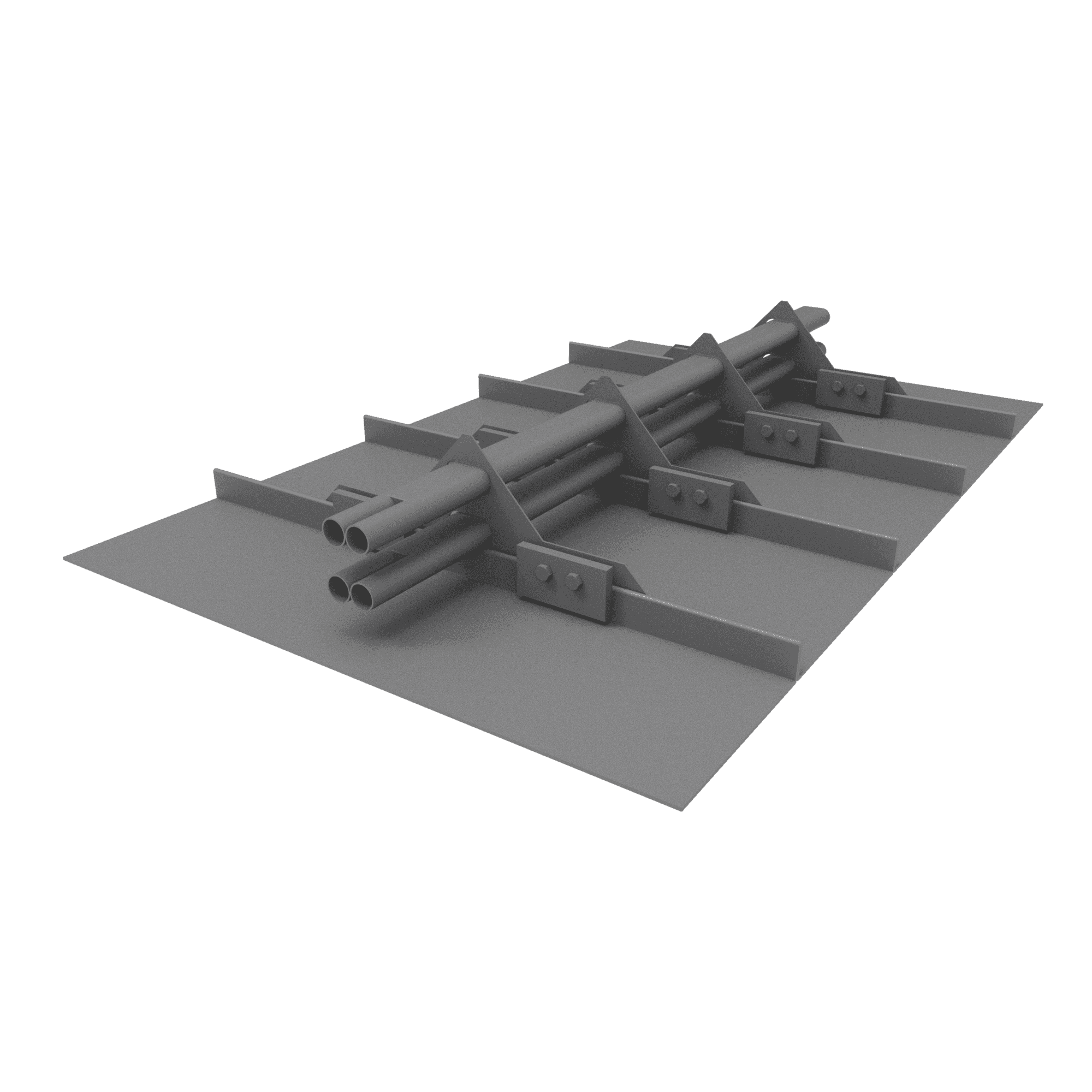 Снегозадержатель трубчатый плоскоовальный 3000мм фальц 40x20-1,0-1,5-4 оцинкованная сталь с порошковым покрытием RAL 6029