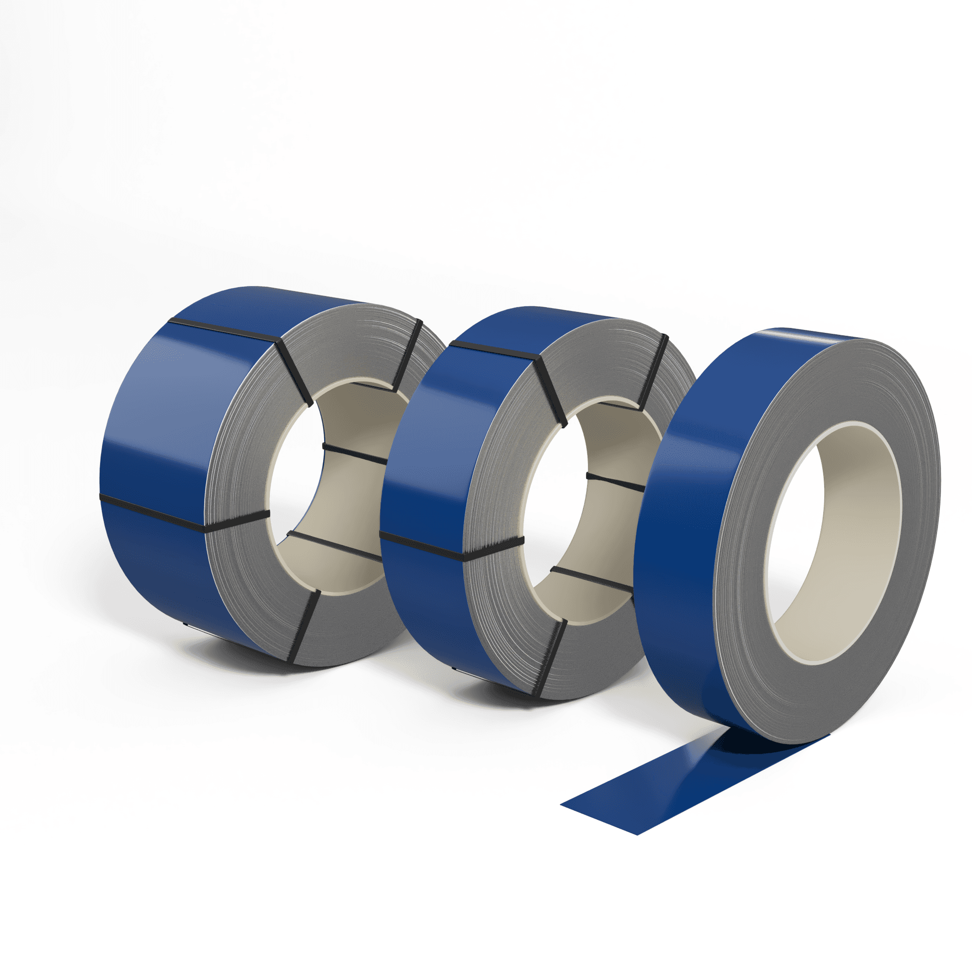 Лента оцинкованная (Штрипс) 0,55 мм (RAL 5017) с полимерным покрытием (полиэстер)