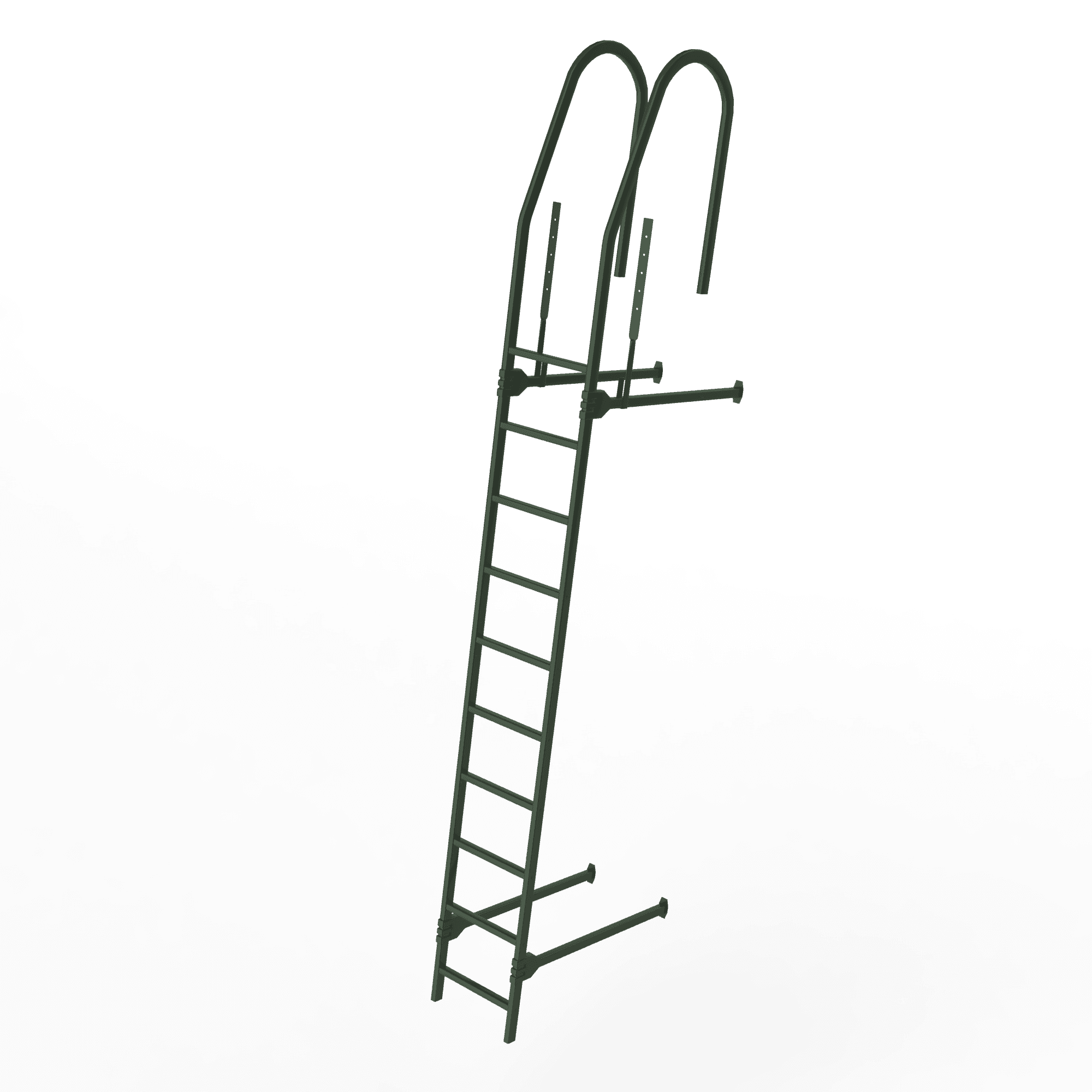 Лестница фасадная 3000мм холоднокатанная сталь с порошковым покрытием RAL 6020