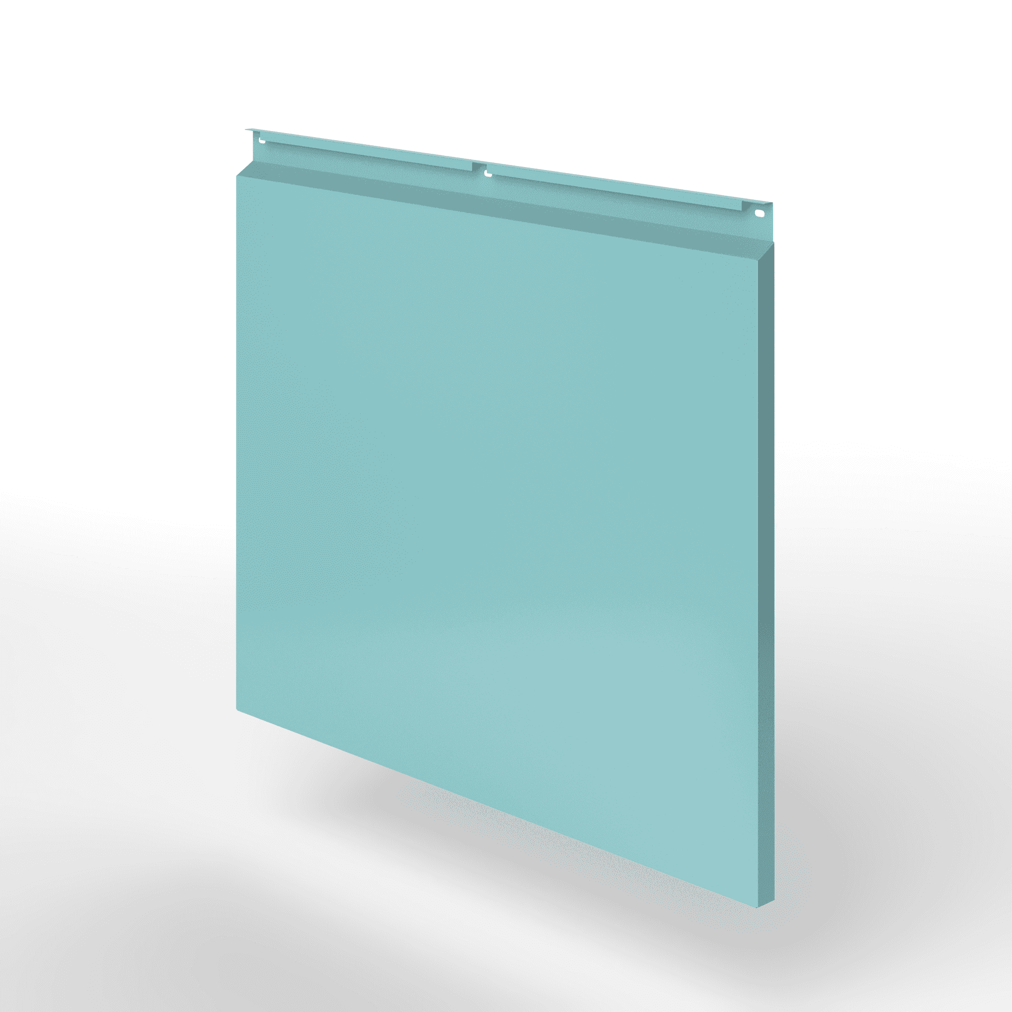 Фасадная металлокассета закрытого типа оцинкованная с порошковым покрытием 0,7x380х370 мм RAL 6034 Пастельно-бирюзовый