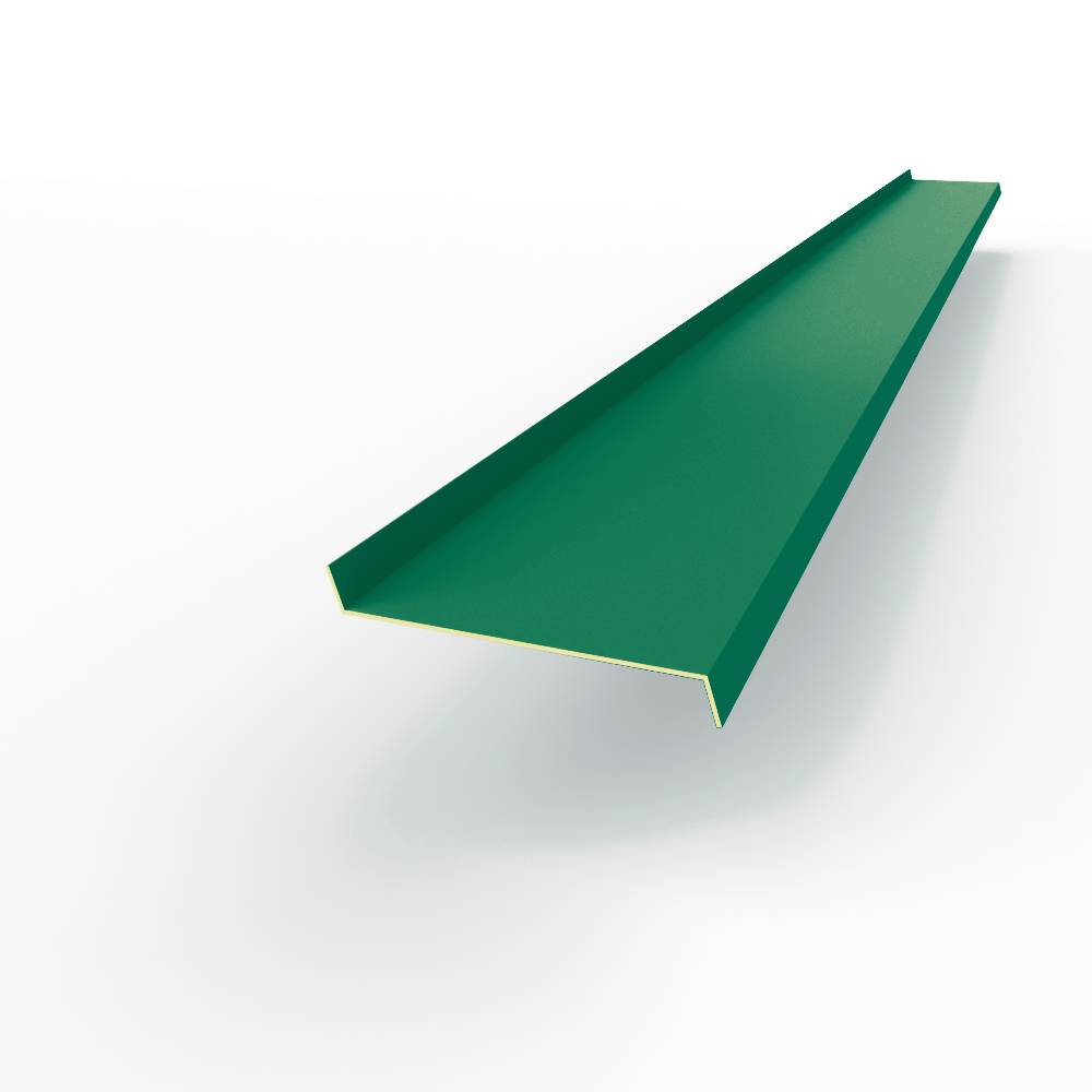 Отлив 0,7 мм RAL 6015 оконный оцинкованный c порошковым покрытием