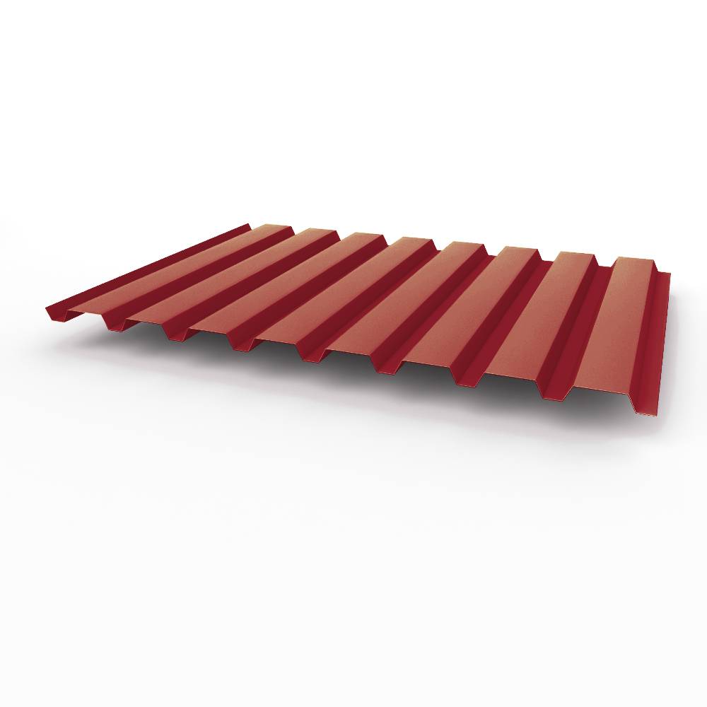 Профнастил С20 - 0,45х1150мм (RAL 3003) оцинкованный, с полимерным покрытием (полиэстер)