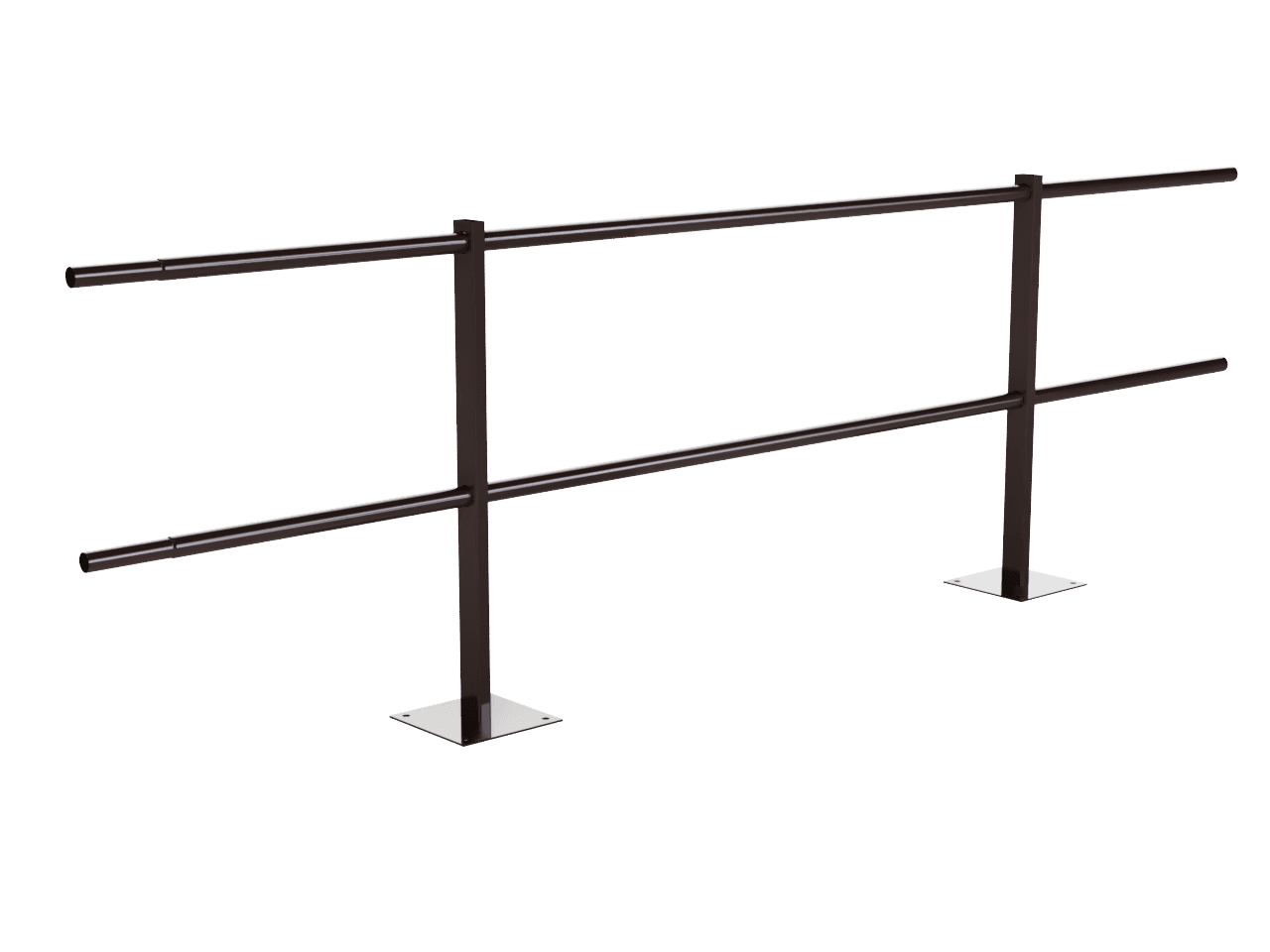 Ограждение кровельное парапетное 600-25-1-1,5-2 холоднокатанная сталь с порошковым покрытием RAL 8017