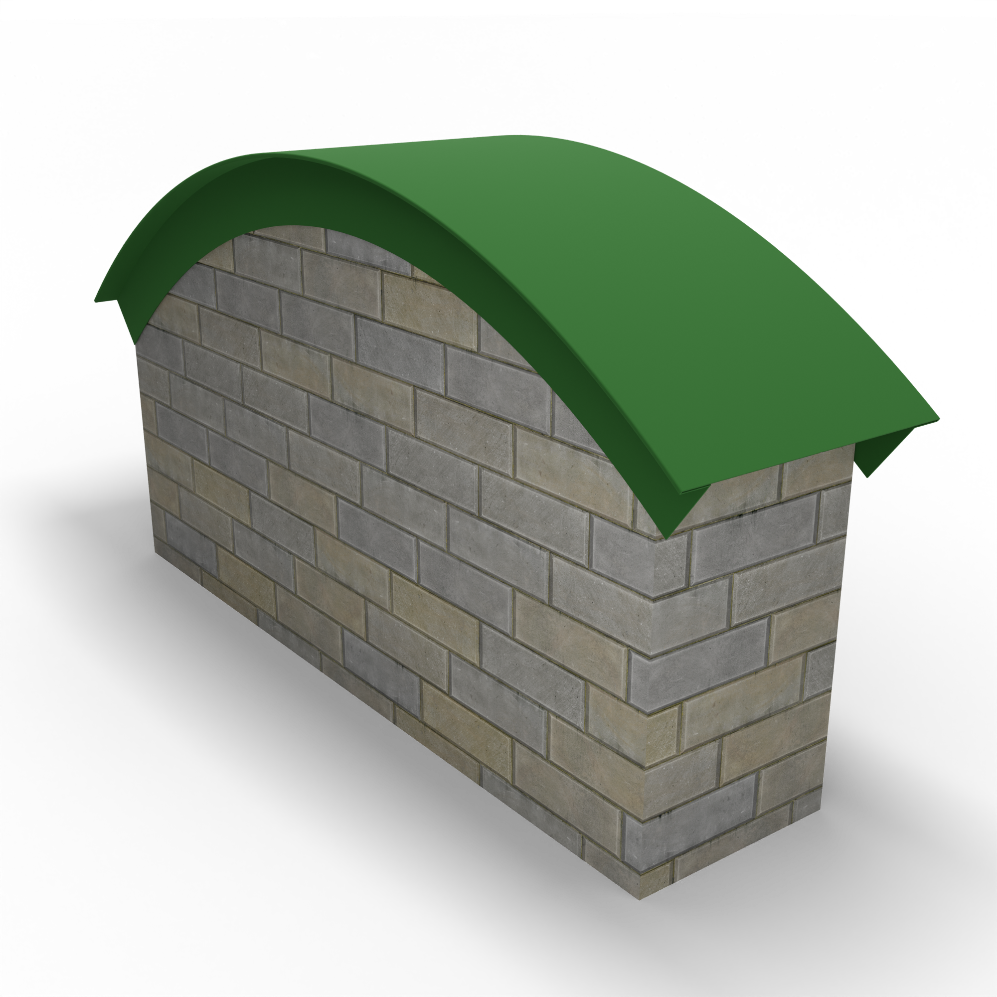 Парапет радиусный 1 мм (RAL 6010) полиэстер