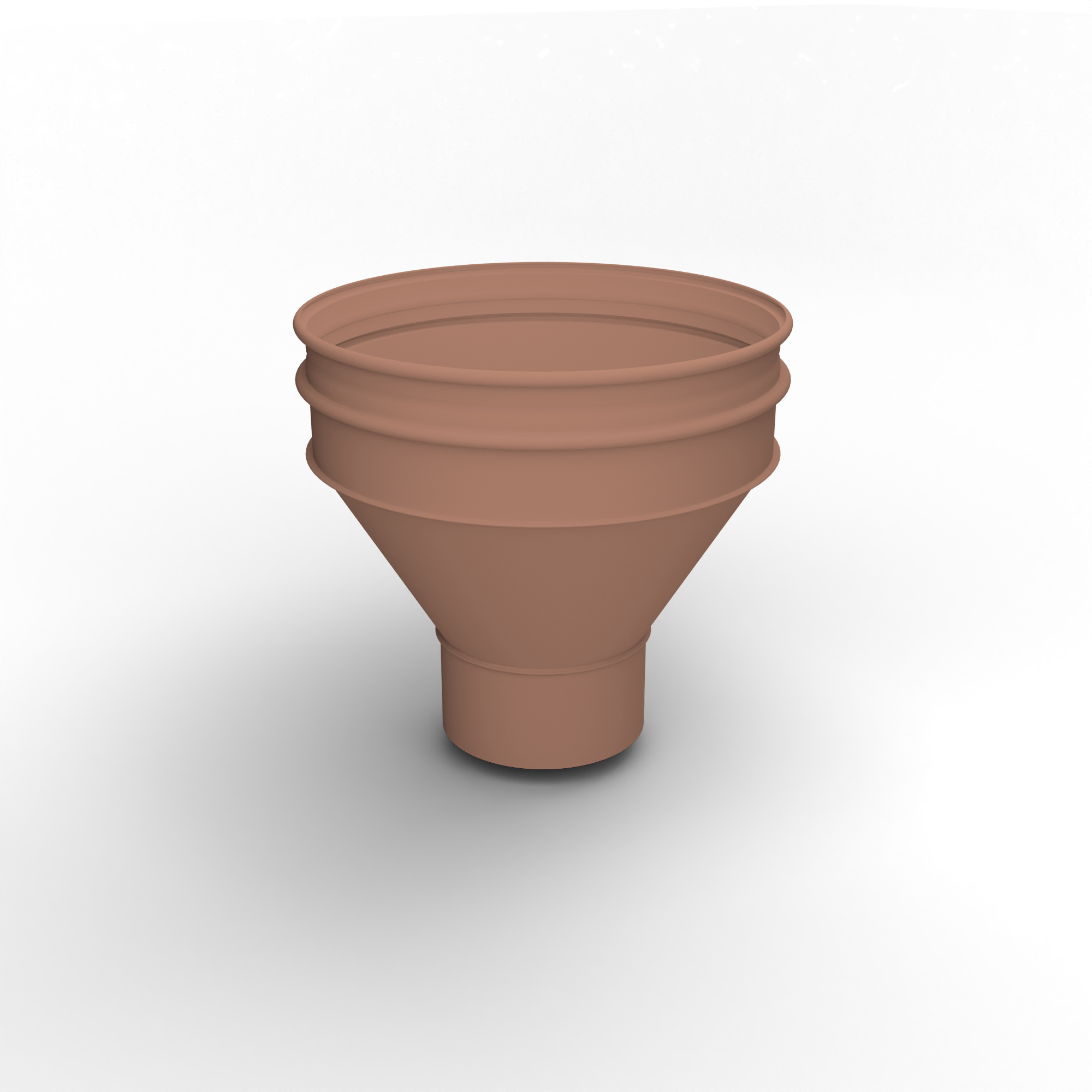 Воронка водосточная ф216х350мм (RAL 3012) водосборная, c порошковым покрытием