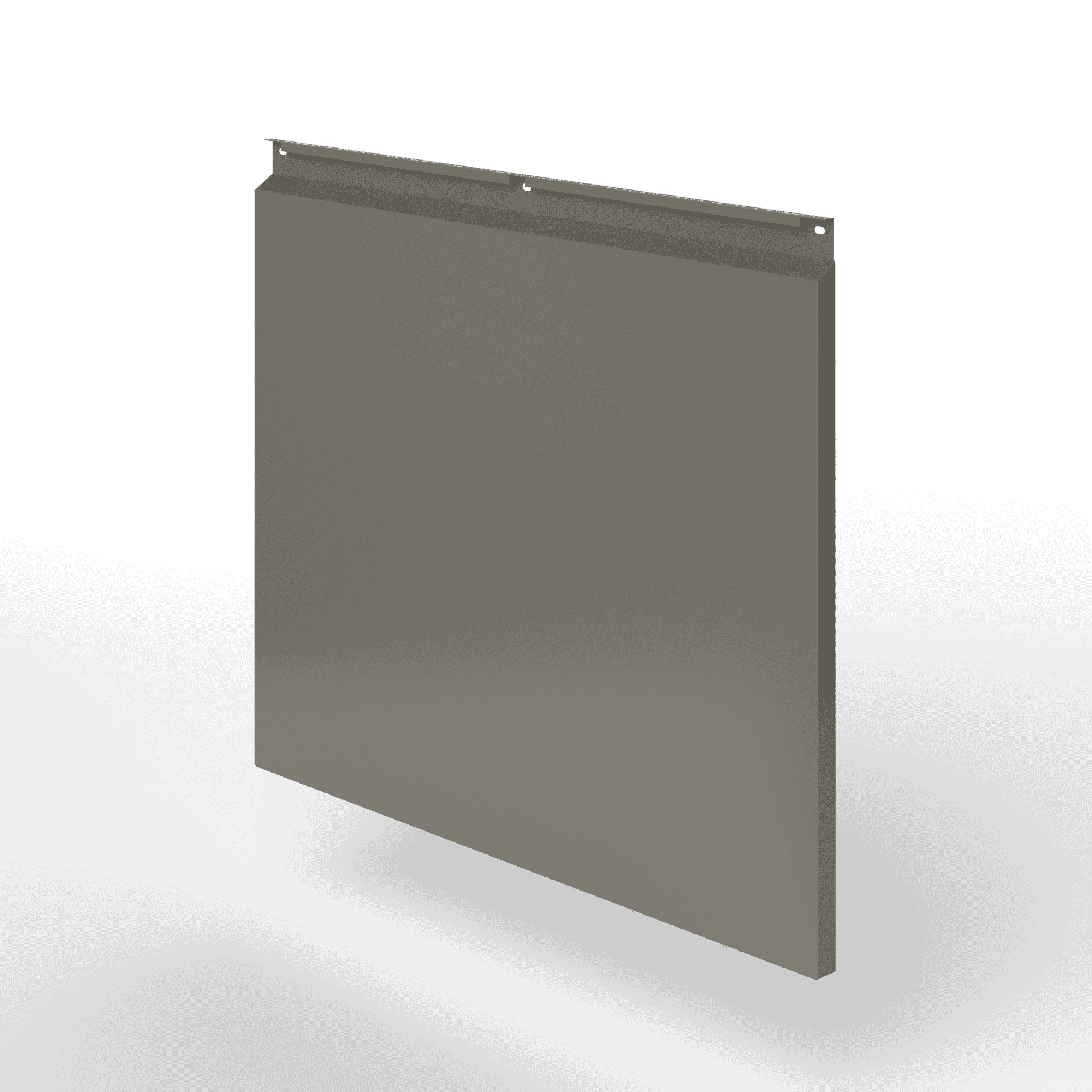 Фасадная металлокассета закрытого типа оцинкованная с порошковым покрытием 0,7x430х915мм RAL 7039 Кварцевый серый