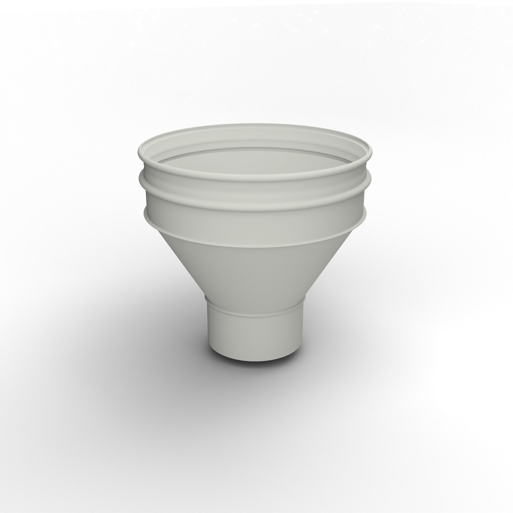 Воронка водосточная ф90х350мм (RAL 9010) водосборная, c порошковым покрытием