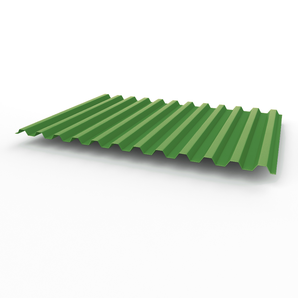 Профнастил С21 0,6х1051мм (RAL 6017) оцинкованный, с полимерным покрытием (полиэстер)