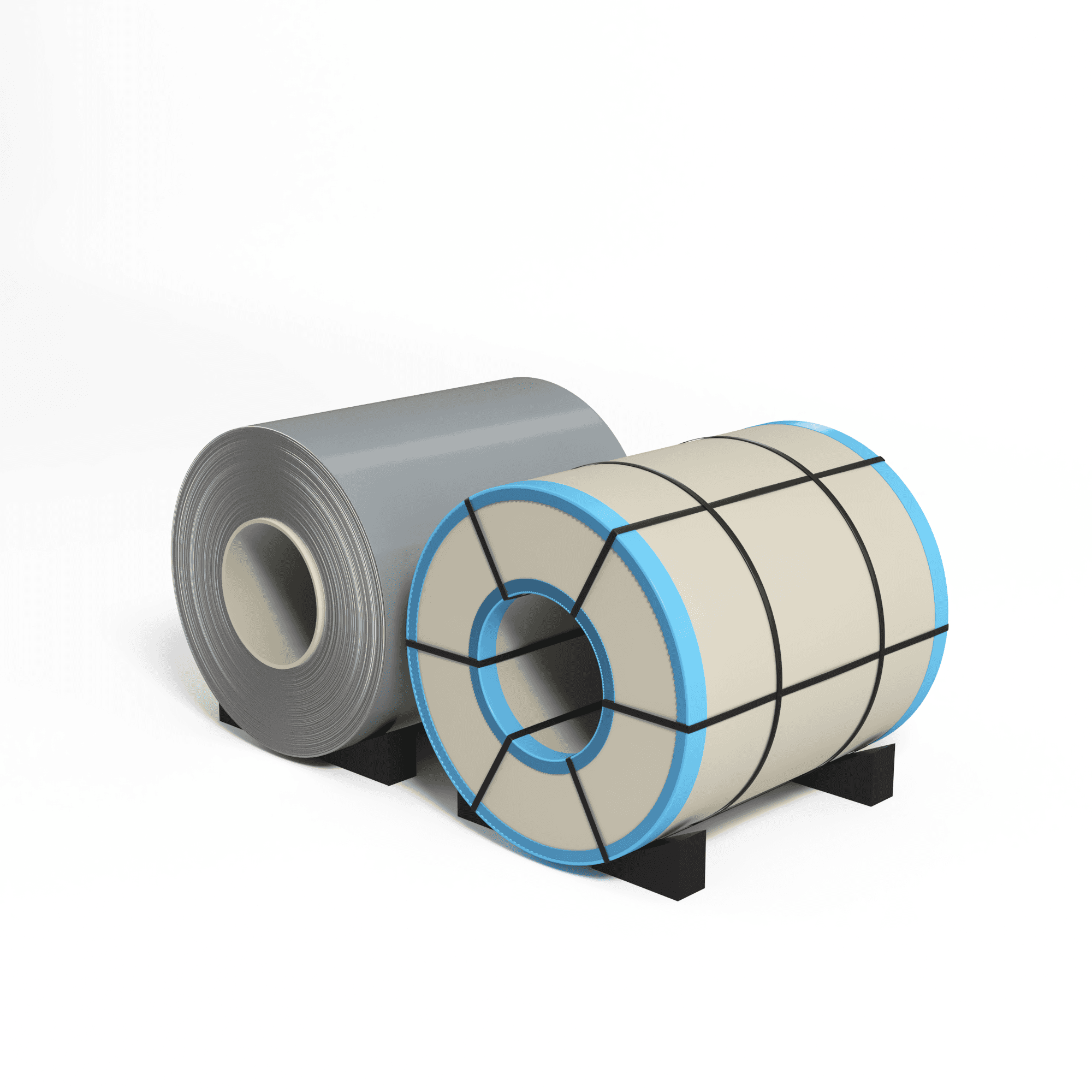 Рулон оцинкованный 0,5х1250мм (RAL 7040) с полимерным покрытием (полиэстер)