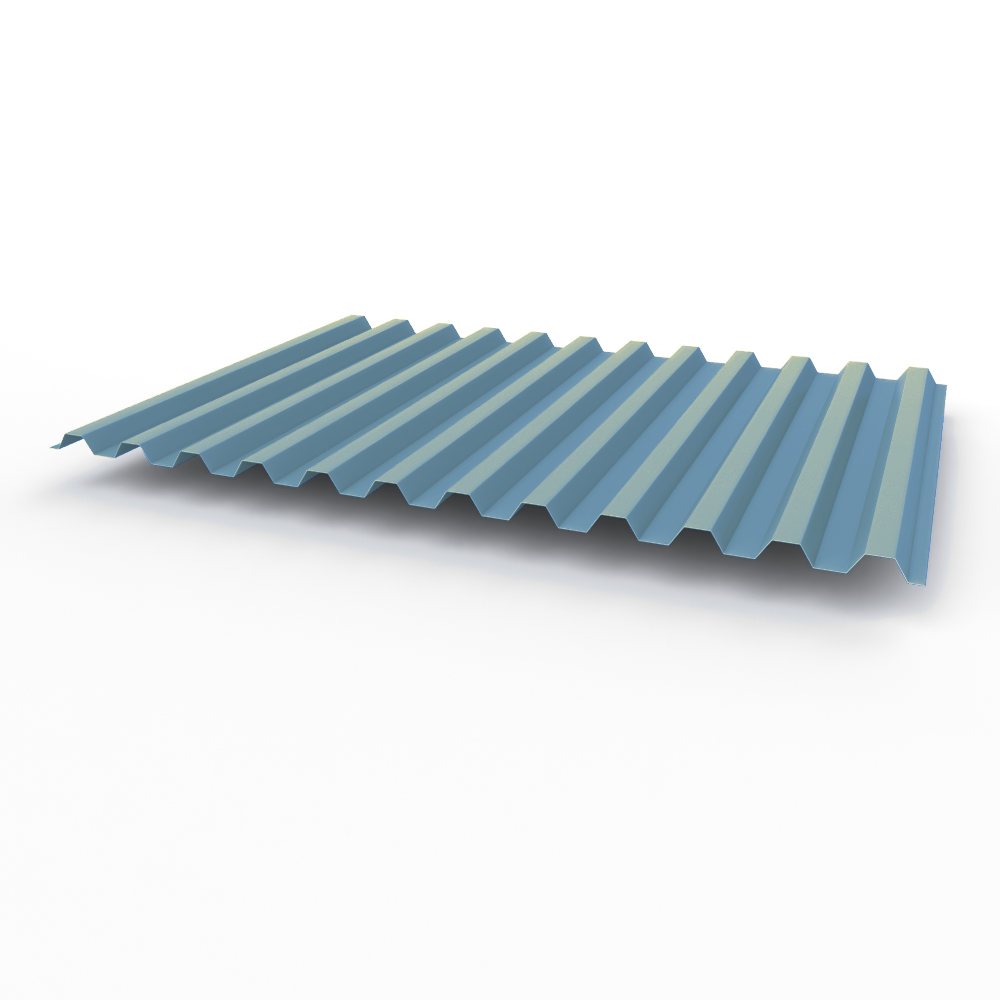 Профнастил С21 0,6х1051мм (RAL 5024) оцинкованный, с полимерным покрытием (полиэстер)