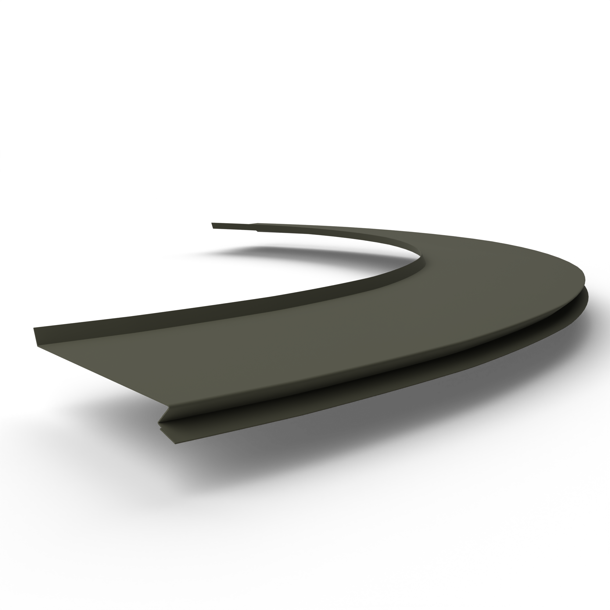 Отлив радиусный 0,7мм RAL 7013 оцинкованный, c порошковым покрытием