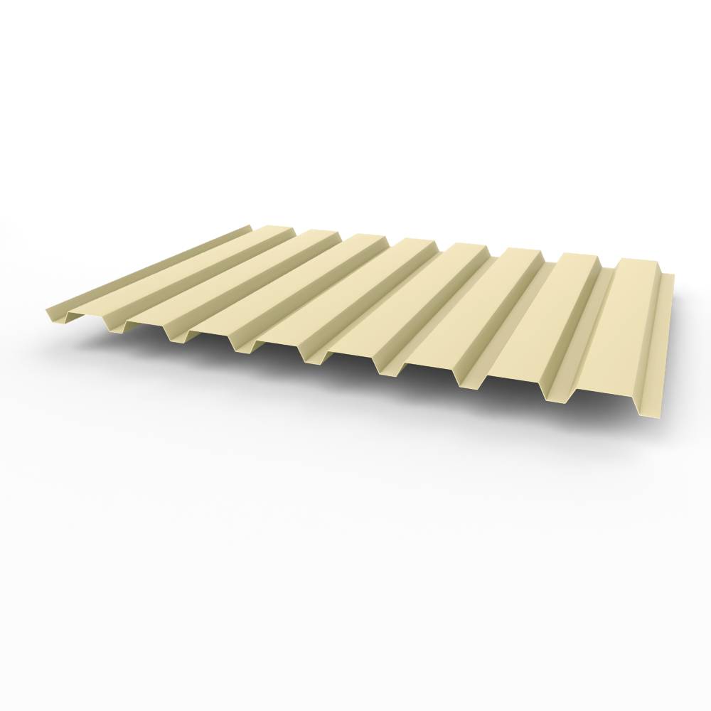 Профнастил С20 - 0,5х1150мм (RAL 1015) оцинкованный, с полимерным покрытием (полиэстер)