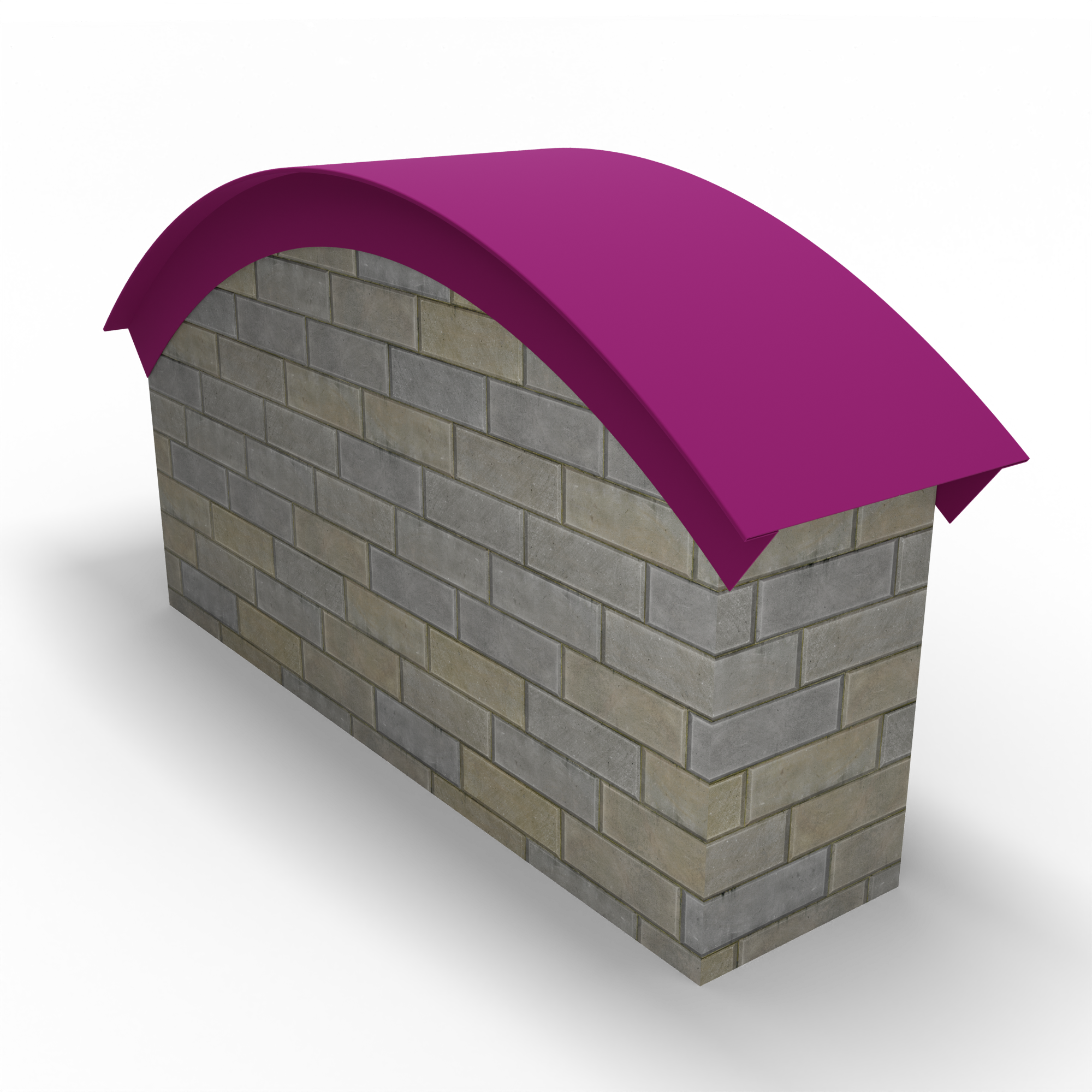 Парапет радиусный 0,5 мм (RAL 4006) полиэстер