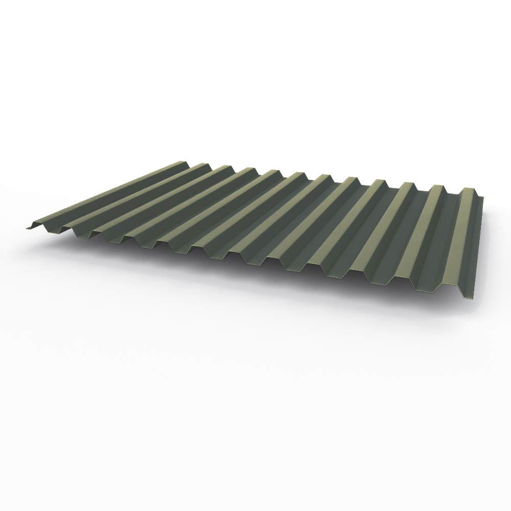 Профнастил С21 0,5х1051мм (RAL 7043) оцинкованный, с полимерным покрытием (полиэстер)