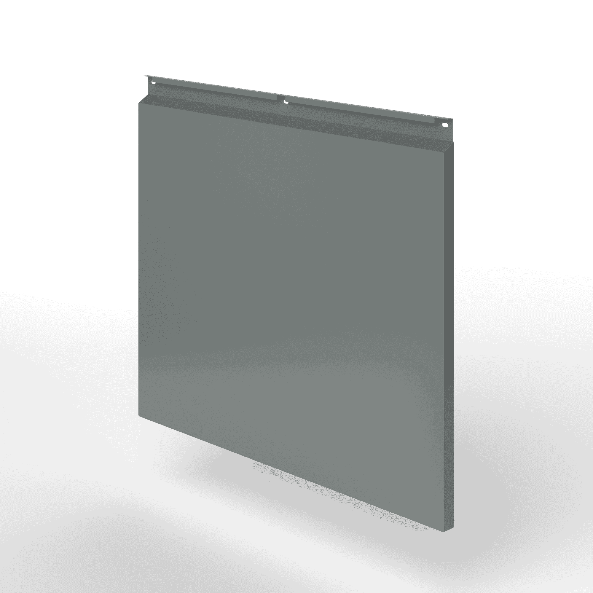 Фасадная металлокассета закрытого типа оцинкованная с порошковым покрытием 0,7x380х815мм RAL 7005 Мышино-серый