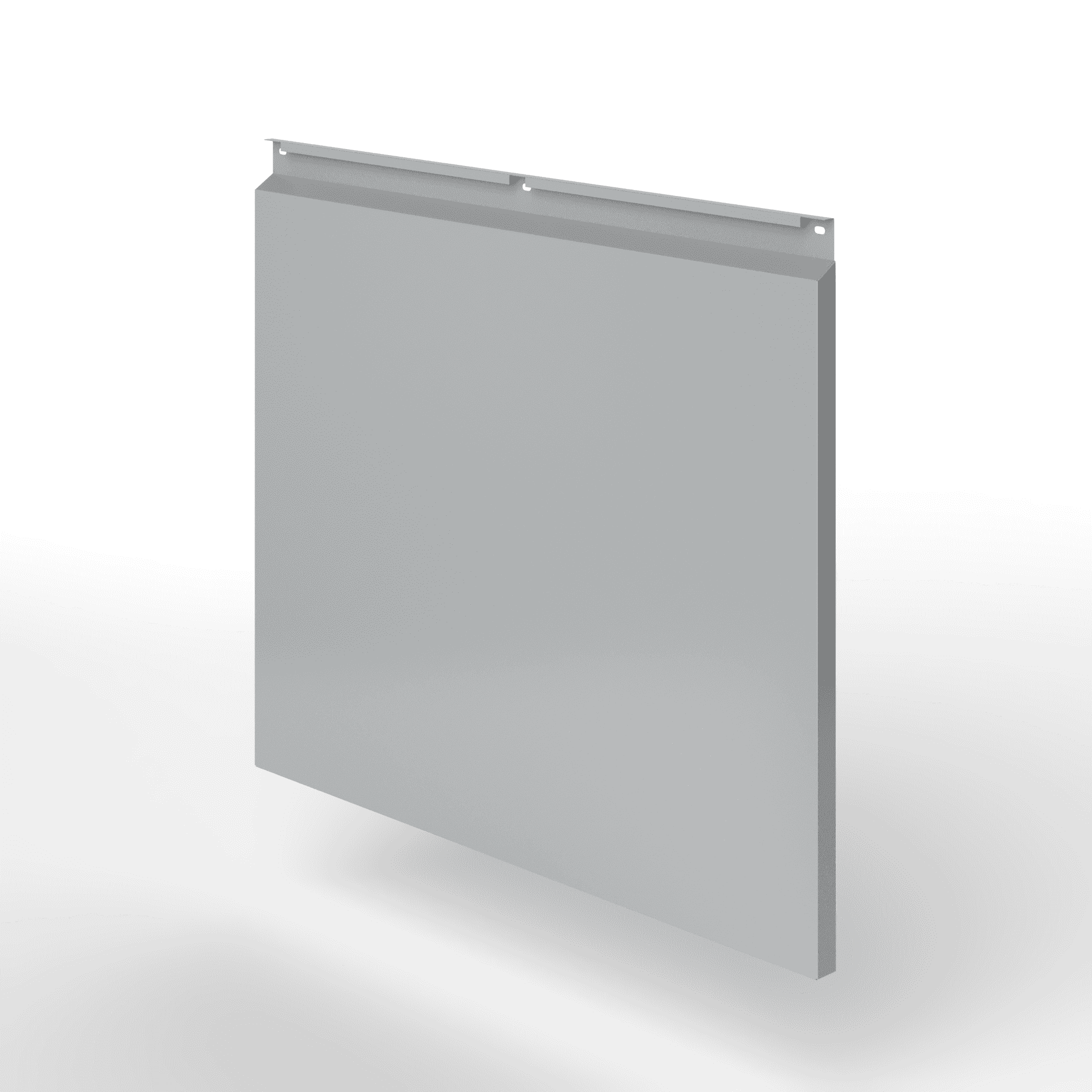Фасадная металлокассета закрытого типа оцинкованная с порошковым покрытием 0,7x380х370 мм RAL 7004 Сигнальный серый