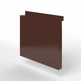 Фасадная металлокассета закрытого типа оцинкованная с порошковым покрытием 0,7x1160х600мм RAL 8016 Махагон коричневый