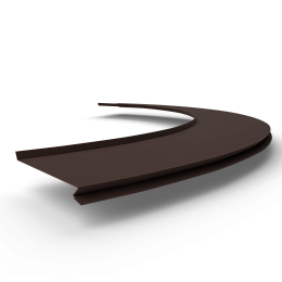 Отлив радиусный 1,2мм RAL 8017 оцинкованный, c порошковым покрытием