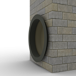 Откос радиусный 1,2 мм (RAL 7022) c порошковым покрытием