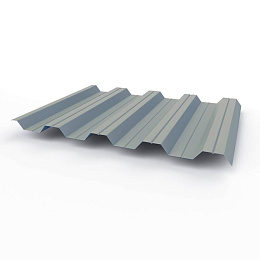 Профнастил НС44 (RAL 9006) 0,5х1047мм оцинкованный, с полимерным покрытием (полиэстер)