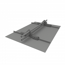 Снегозадержатель трубчатый круглый 3000мм фальц 25-1,0-1,0-4 оцинкованная сталь с порошковым покрытием RAL 9006