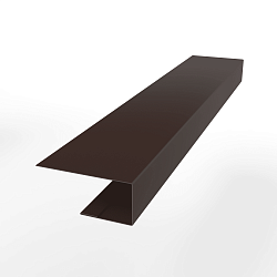 J-Профиль 12мм RAL 8017 оцинкованный с порошковым покрытием 0,45 мм