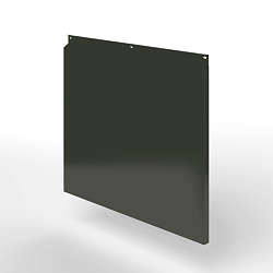 Фасадная металлокассета закрытого типа оцинкованная с порошковым покрытием 0,7x380х370 мм RAL 6008 Коричнево-зелёный