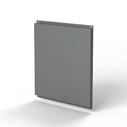 Фасадная металлокассета 1740x530 (RAL 7037) открытого типа, с порошковым покрытием 0,7 мм