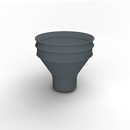 Воронка водосточная ф210х350мм (RAL 7031) водосборная, c порошковым покрытием