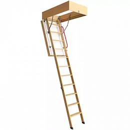 Лестница деревянная Docke LUX складная 3-сегментная 120*70см 300см