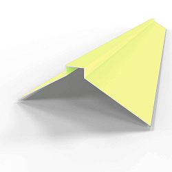 Конек фигурный 0,45 мм RAL 1026 оцинкованный, с порошковым покрытием